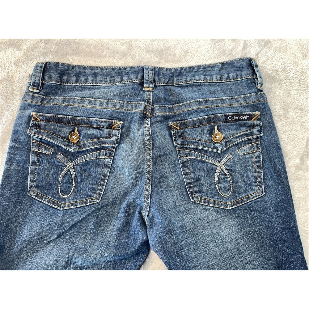 Calvin Klein Jeans Women's 14 34x32 Blue Lean Bootcut Denim 5 Pocket